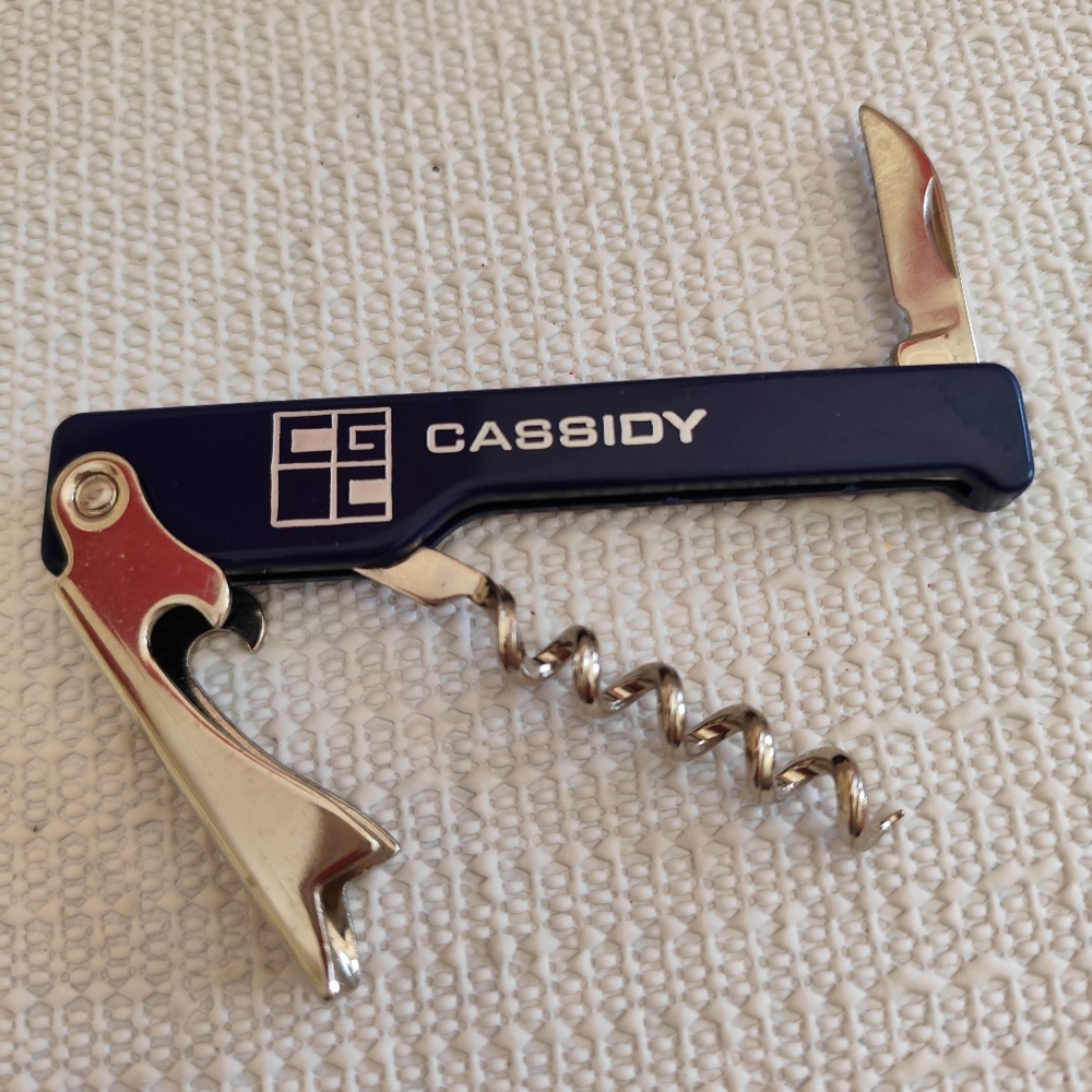 4/$20💥CASSIDY  Wine Bottle Opener 4 1/2"